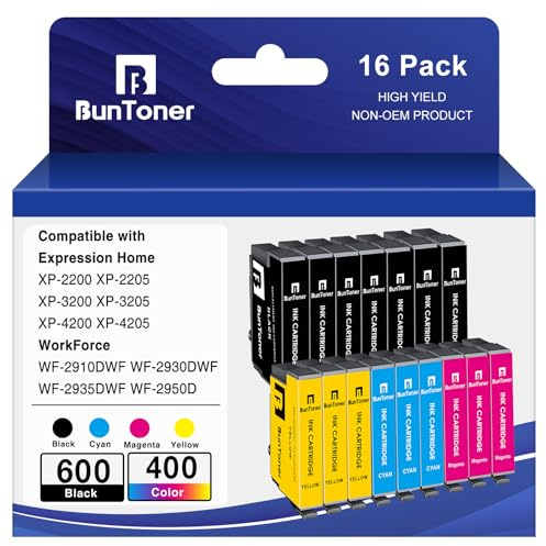 BunToner Compatibile con Epson 604XL Cartucce per Epson XP 3200 Cartucce stampante per XP 2205 XP 4200 XP 3205 XP 4205 Workforce WF-2910 WF-2930