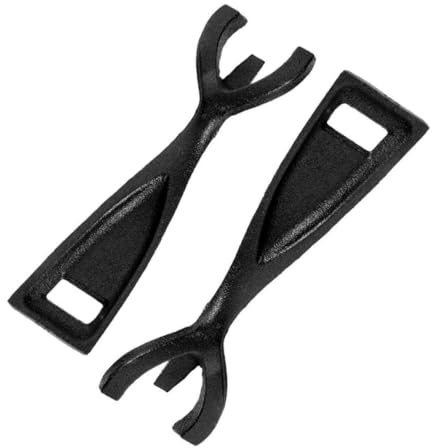 DIYEAH 2 pièces Pince Fer pour Poêle Teppanyaki et Barbecue Clip Multifonction pour Plaques et Bols Chauds Poignée Ergonomique Antidérapante Lot de Pot Holders pour Cuisine et Grillades