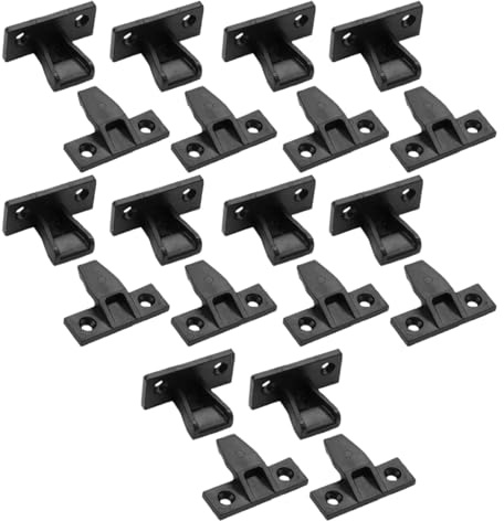 ApexPine 10 Pack Push in Plinth Fasteners, High-Strength ABS Panel Clips, Quick Fit Furniture Board Connectors for Kitchen Cabinets, Wardrobes, Beds, Tables & Skirting Boards, Black