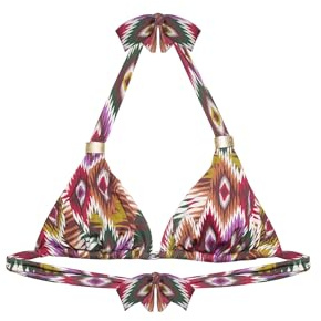 YAMAMAY - Bikini Parte Alta a Triangolo Senza Ferretto, Imbottitura Removibile, Donna, Kaya, Multicolore, Stampato