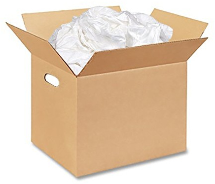 Box of White Cloth Wiper Rags 25lb