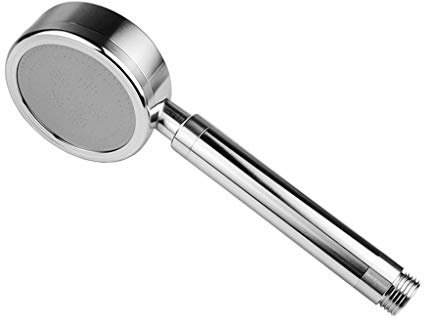 Shower Head, Handheld High Pressure Water Saving Built-in Filter Beads Universal Bathroom Showerhead, Yellow (Color : Silver)