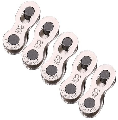 Demeras Maillons de chaîne de vélo 5 Paires de vélos à Usage Rapide, chaîne de relâchement Rapide, connecteur de Liaison Magique Mater Link pour Vitesse 8/9/10(10 Speed)