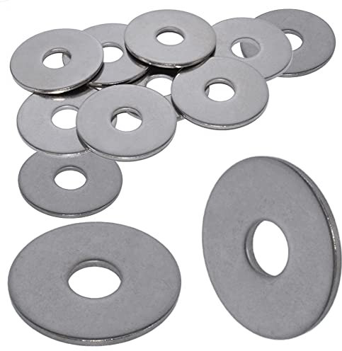 Rondelles Metal M6 : 50 Pièces Extra Large (Diam.int = 6,4mm x Diam.ext = 24mm) Plates TypeLL Acier Inox A2 pour Ecrou Vis et Boulon | Anti-Rouille Usage Extérieur-Intérieur | Recharge Zip PROTORX