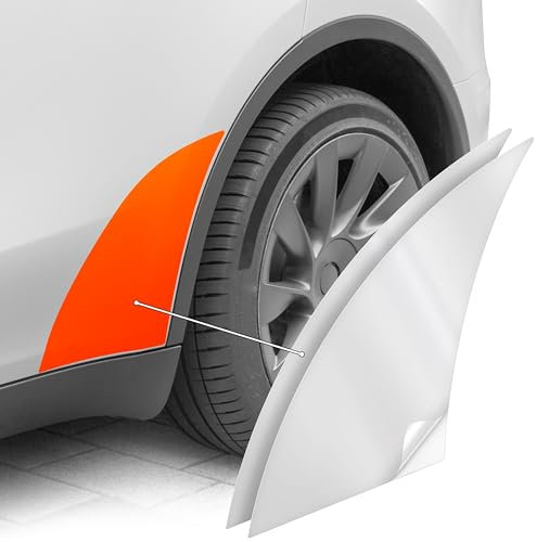 Luxshield Wheel Arch Protectors fitted for Tesla Model Y I 2020-2025 - Automotive Paint Protection Film Set Against Stone Chipping - Transparent Glossy & self-adhesive