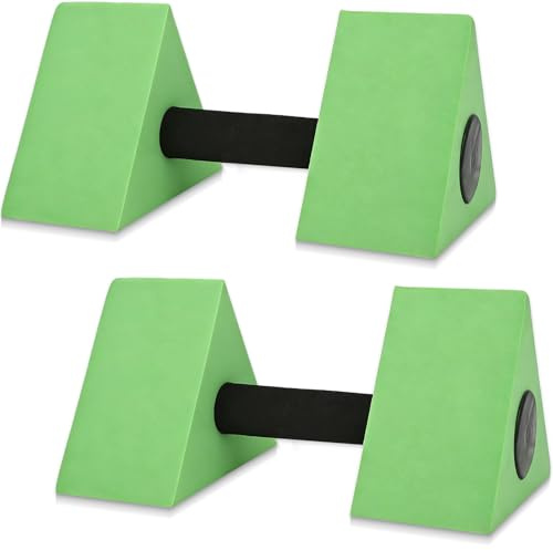 Mancuerna de agua, 2 uds. Triangulares para ejercicio acuático, mancuernas EVA, herramienta de Fitness (verde)