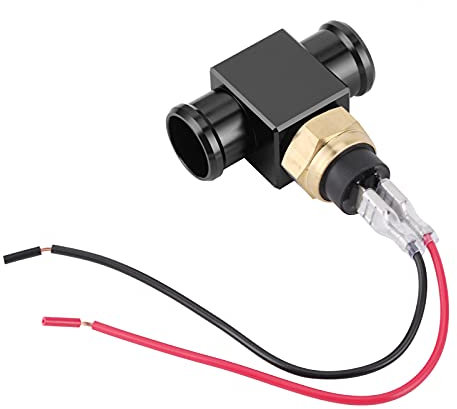 Thermostat Interrupteur de Température de L'eau Radiateur Ventilateur de Refroidissement Capteur de Température pour Moto ATV Hors Route Véhicule (Noir)