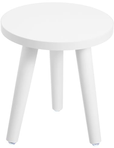 KONTONTY Soporte Para Macetas De Madera Maciza Blanco, Diámetro 20 Cm, Altura 22 Cm, Estante Desmontable Para Plantas De Interior, Soporte Para Flores y Suculentas Sala, Balcón o Dormitorio