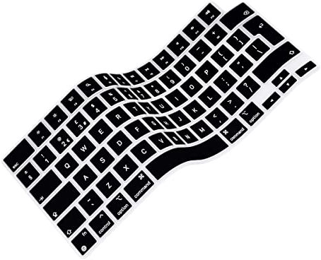 Arisase Ultra Thin Silicone Keyboard Cover Skin for MacBook Pro 14 / 16 with M4/M4 Max Chip 2024 Soft Laptop Protective Accessories for MacBook Pro 14.2/16.2 Inch EU/UK Layout (English)