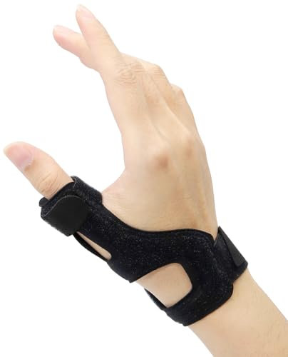 Wepai Daumenorthese Linke & Rechte, Atmungsaktive Daumenschiene für Sehnenscheidenentzündung Arthritis,Weichteilverletzungen,Verstauchungen Daumensattelgelenk Daumenstütze(Universelle)