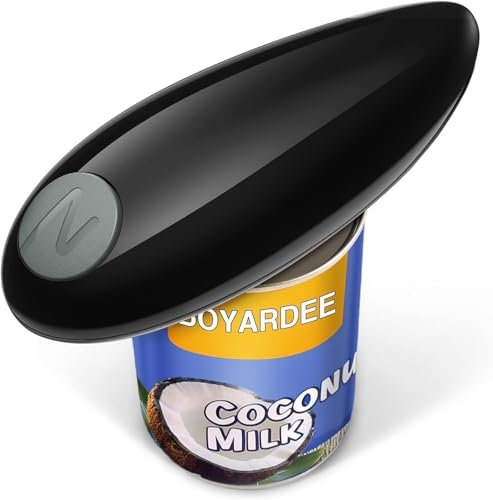 Apriscatole elettrico, apriscatole elettrico a mano libera, apriscatole a 360° con un pulsante per aprire automaticamente lattine di qualsiasi dimensione, sicuro, la scelta migliore per la cucina