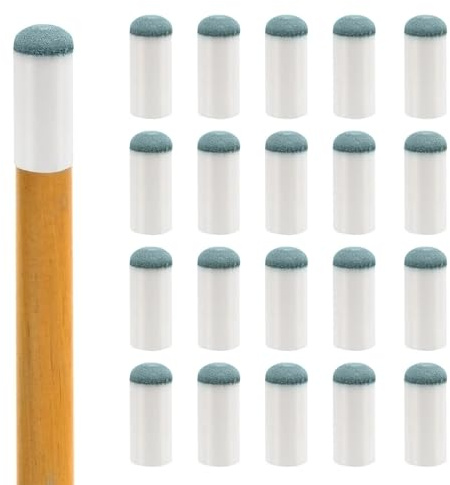 WeddHuis 20 pezzi di puntali per stecca da biliardo, manicotti in plastica per puntali per stecca da biliardo, puntali di ricambio per stecca da biliardo, senza bisogno di colla, accessori da biliardo