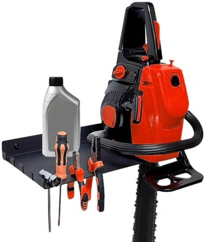 Dottduya Porta Motosega,Porta Motosega Trattore Resistente - Rastrelliere Utilitarie per Giardinaggio, Recinzione, Tronchi, Manutenzione del, Officina e Cantiere