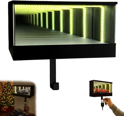 JJKTO Infinity Garage Schlüsselanhänger,infinity Garage Keychain,keypit ,schlüsselhalter Für Die,Schlüsselanhänger Organizer Mit LED Licht, Auto Schlüssel Aufhänger-A