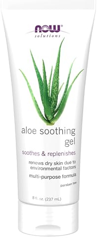 NOW Solutions, Aloe Soothing Gel, Soothing and Replenishing After Sun, Multi-Purpose Formula, 8-Ounce