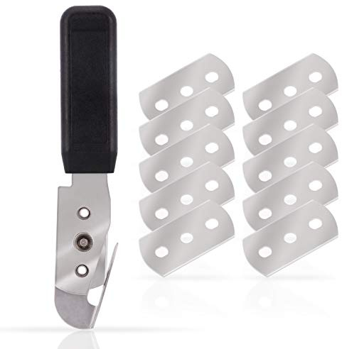Ehdis Cutter avec 10 Replaceable Double Side Blade, Acier Inoxydable de précision de Coupe Couteau, Manuel Couteau for Automotive Vinyl Wrap Matériau, papier d'emballage, fond d'écran