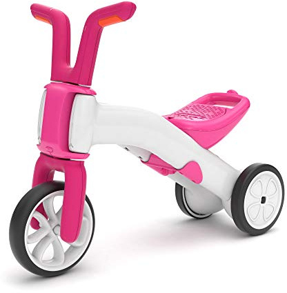 Chillafish Laufrad und Dreirad, Spielfahrzeug Bunzi, rosa-weiss, Zweite Auflage