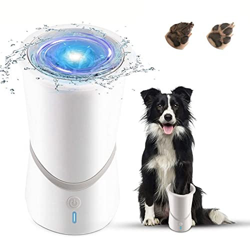 Elektrischer Pfotenreiniger für Hunde, Tragbare Abnehmbaren 2 in 1 Hundepfoten Reiniger Passen für Haustier Massage Pflege Schmutzige Klauen Hundezubehör