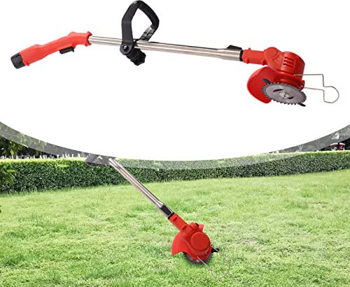 Cortacésped eléctrico con batería, 10000 rpm, de iones de litio, mango ajustable, 90 – 120 cm, desbrozadora