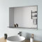 S'AFIELINA Badspiegel mit Ablage 60 × 80 × 1,0 cm (H × B × T) Spiegel mit Ablage Badezimmer Spiegel Wandspiegel mit Regal