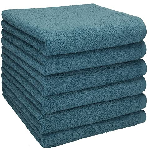 Betz Berlin 6er Pack Handtücher Set Handtuch Größe 50x100 cm 100% Baumwolle taubenblau - Berlin