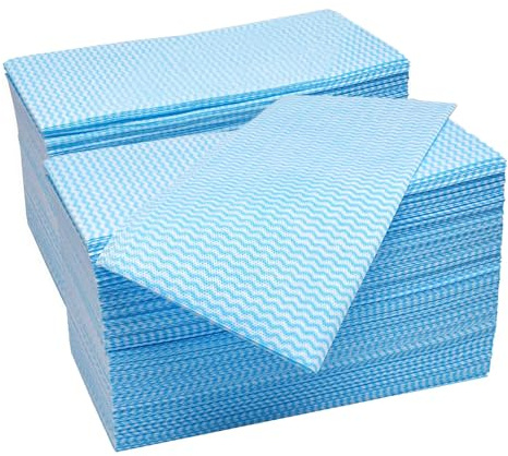 KLEENDOL Blue J Cloths Pack of 100 Cleaning Cloths for Kitchens, Bathrooms,Ideal for Polishing, Dusting, Washing Dishes,Disposable Wipes,Kitchen Cloth