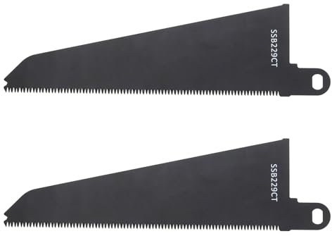 VGOL Lot de 2 lames de scie alternative SSB229CT en acier au carbone pour bois tendre, bois dur, plastique, compatible avec Black and Decker Compatible avec Piranha