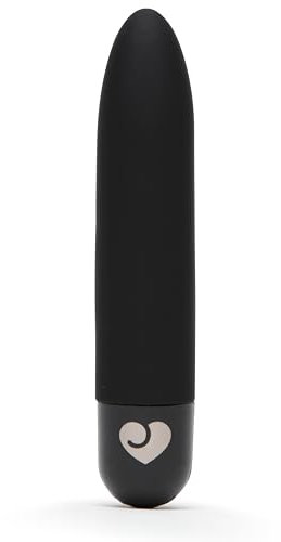 Lovehoney Mini Thrill Bullet Vibrator for Women | Silicone Mini Vibrator Bullet Adult Sex Toy | 10 Powerful Vibration Modes | Rechargeable Clit Stimulator | Couples Sex Toys Massage Tool | Black