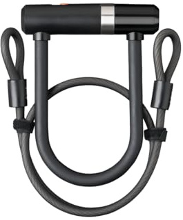 AXA Newton 150 Cadenas – Longueur : 15 cm – avec câble en Boucle – Longueur du câble : 100 cm – Niveau de sécurité 8