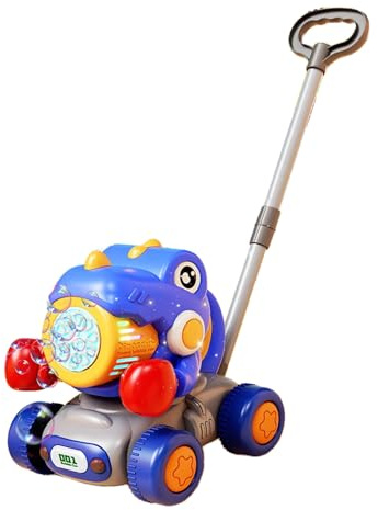 Juguete Cortacésped De Burbujas para Niños: Juguetes para Empujar Burbujas, Soplador De Burbujass, Máquina De Burbujass, Soplador De Juegos De Dinosaurios De Entretenimiento | para Niños En Edad