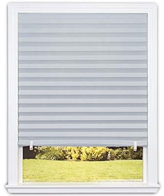 Redi Shade No Tools Original Room Darkening Pleated Paper Shade Gray, 48 W x 72 L, 6 Pack