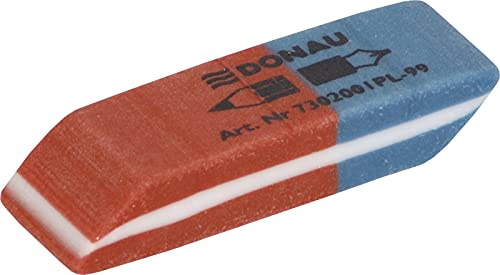 DONAU 7302001PL-99 suddgummi/suddgummi, universell, 40 x 14 x 8 mm, blå/röd