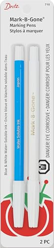 Dritz 710 Mark-B-Gone Marking Pen Combo Pack, Blue & White