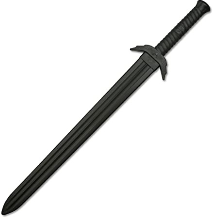 Master USA Polymer Training Equipment, Black Polypropylene Blade, Martial Arts Training Gear, Rounded Tip- Practice, Cosplay (Roman Sty, Black)