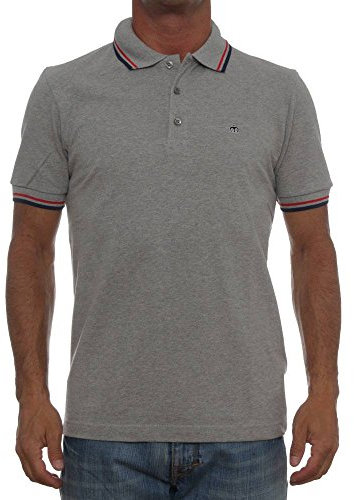 Merc of London Herren Card – Polo – Uni – kurzärmlig – Gr. X-Large, Grau (Mineral Marl)