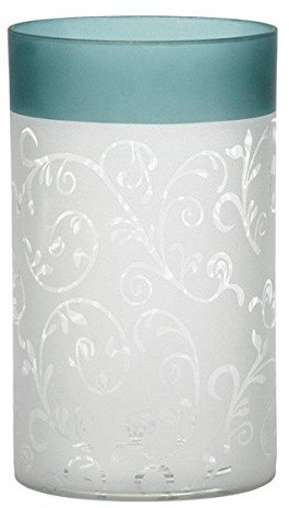 Yankee Candle 1521507 Teal Vine Photophore, Verre, Bleu-Vert/Blanc, 15 x 10 x 10 cm