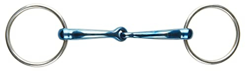 JP Korsteel Blue Steel Jointed Loose Ring Snaffle Bit, 5