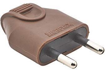 Clavija Macho 2P 6A Recta Marron