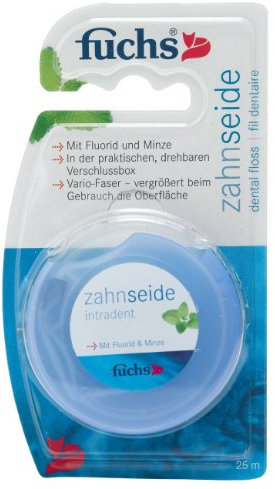 5Pack Fuchs Zahnseide gewachst Minzgeschmack 5x 25m