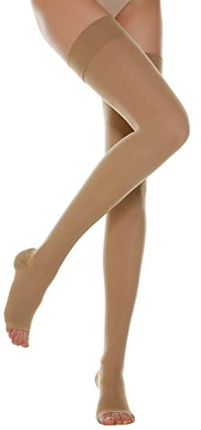 Relaxsan Basic 960A (Carne, tg.2) calze compressive per reggicalze 280 den punta aperta 22-27 mmHg