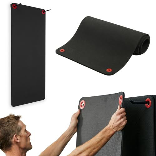 SPRI Hanging Exercise Mat, Fitness & Yoga Mat for Group Fitness Classes, Commercial Grade Quality with Reinforced Holes, 56L x 23W x 3/8 Thick