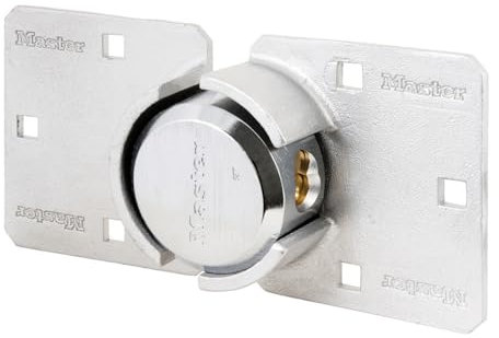 MASTER LOCK Van Lock and Hasp with Key, Zinc and Hardened Steel, Key, 307 x 81 x 251 mm