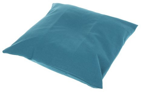 Handelsturm Buchweizenkissen 40x40 mit Füllung aus 100% Buchweizenspelz, mit abnehmbarem Bezug aus Baumwolle (Petrol)