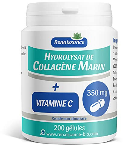 Collagène Marin (Hydrolysat) 350mg + Vitamine C - 200 Gélules
