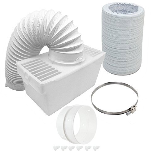 SPARES2GO Kit de condensateur et tuyau extra long avec bague de connexion pour sèche-linge Candy (100 mm de diamètre)