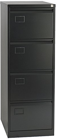 Office Hippo 4-Drawer Bisley Contract Steel Filing Cabinet - Black