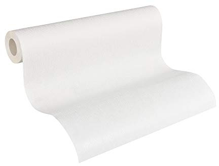 A.S. Création överdimensionerad fleecetapet Meisterfleece tapet 10,05 m x 0,53 m vit Made in Germany 246011 2460-11