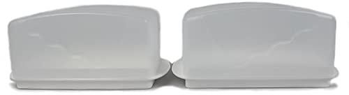 TUPPERWARE Junge Welle Butterdose weiß (2) Butter Dose dish beurrier burriera