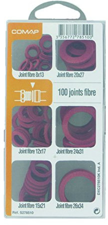 Comap Coffret de 100 Joints fibre pour eau chaude/froide