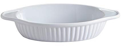 Mason Cash Collection - Fuente Ovalada para Horno y Servir (cerámica, 21 x 12 x 4 cm), Color Blanco, cerámica, Blanco, 21 x 12 x 4 cm